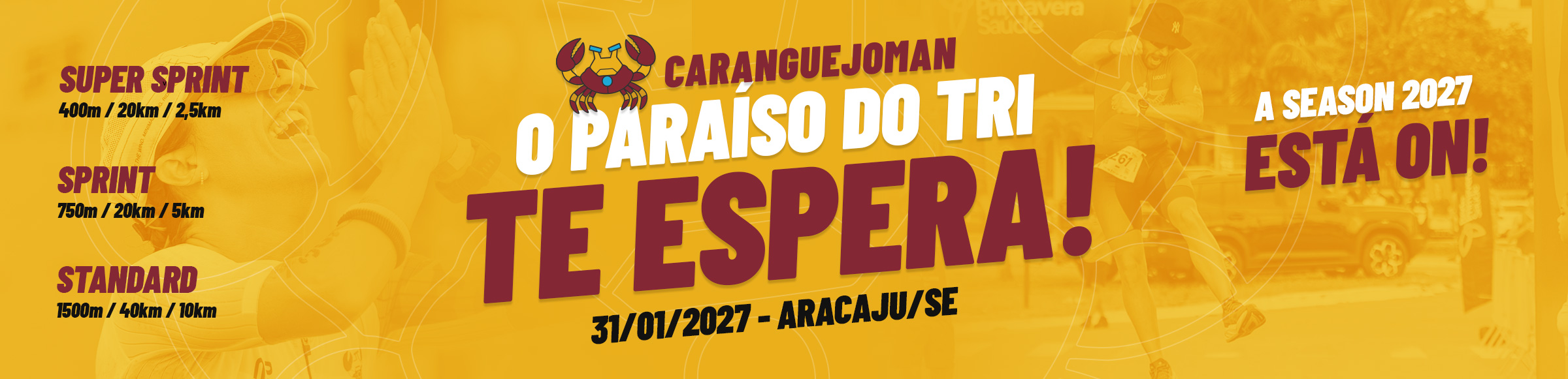 Caranguejoman: O paraíso do tri te espera! 31 de janeiro de 2027 em Aracaju, SE